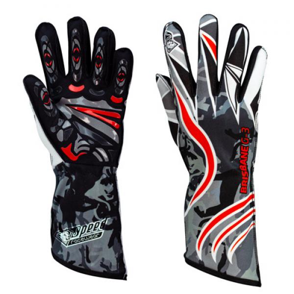 Speed Handschuhe | BRISBANE G-3 | schwarz,weis,rot | Gr. 6